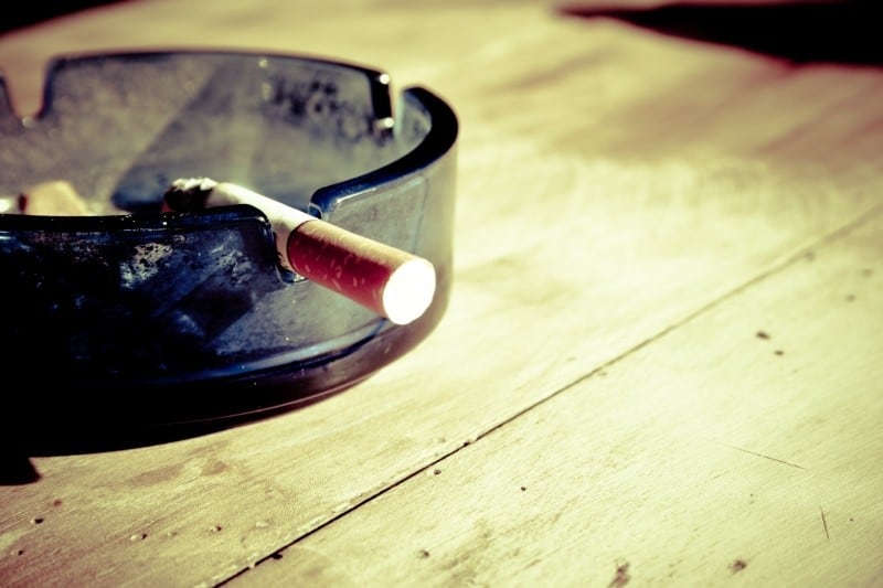 cigarette-and-ashtray-on-table