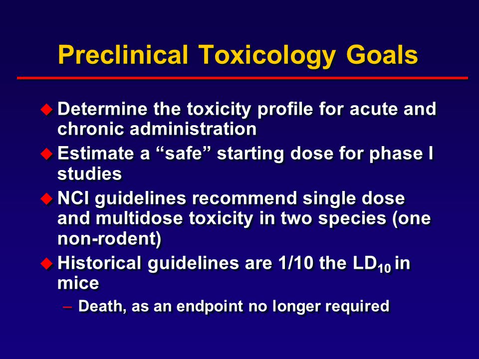 Preclinical+Toxicology+Goals
